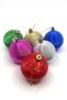 Striped Patterned Cute Ball 6 Cm 6-Piece Christmas New Year Pine Tree Ornament Stringed Colorful Colored Balls - 3