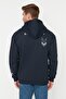Navy Blue Oversize/Loose Fit Sweatshirt with Text Print, Fleece Lined/Warm Flowing Design TMNAW23SW00024 - 5
