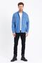 Men's Blue Double Pocket Snap Button Slim Fit Denim Shirt-tcktgmlkr02s - 2