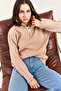 Women's Powder Zippered Turtleneck Oversize Knitwear Sweater 20223202 - 7