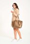 Women's Zippered Leather Tote / Shoulder Bag - 6