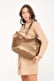 Women's Zippered Leather Tote / Shoulder Bag - 7