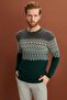 Crew Neck Patterned Sweater (e22-5709) - 2