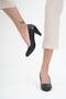 Genuine Leather Black Women's Heeled Leather Shoes Trc-0301 - 2