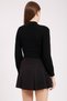 Women's Black Front Window Detailed Blouse - 8