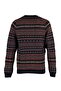 Lacivert Slim Fit Yünlü V Yaka Jakarlı Triko Hırka TMNAW20HI0029 - 8