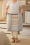 2 Pieces Window Stuff&things Gray Striped Pillow Quilt Sweater Hurcu 45x30x50 - 2