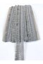 Gray Crossed Decorative Fringe Ribbon Tassel Width 4 cm - Price Is for 1 Meter - Decorative Ribbon, Stylish Design