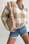 New Season Women's Plaid Patterned Crew Neck Knitwear Sweater - 2