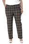 Large Size Black Red Plaid Trousers with Narrow Leg Pockets