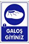 Warning and Direction Signs "Wear Galoshes" 25X35Cm Dekota Sheet