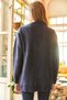 Women's Navy Blue V-Neck Jacquard Soft Textured Knitwear Cardigan HRK-19000175 - 5