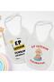 Kids Ep I Want Designed 2-Piece White Baby Bib-2