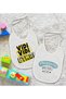 Kids Vidi Vidi Etma Ve Takatum Kalmda Designed 2-Piece White Baby Bib-1 - 2