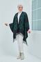 Hep Trend Women's Double Sided Fringed Shoulder Shawl Poncho - 5