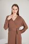 Double Breasted Collar Dress (b21-36900) - 2