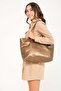 Women's Zippered Leather Tote / Shoulder Bag - 3