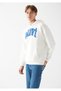 Logo Printed Hooded White Sweatshirt 067149-70057