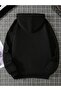 Hooded Oversize Printed Sweatshirt - 2