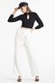 Women's Black Front Window Detailed Blouse