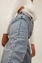 Light Blue Snow Wash Super High Waist Wide Leg Denim Jeans - 3