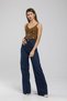 Juvenal Dark Blue Non-Fading Super High Waist Wide Leg Denim Jeans - 4