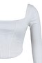 Ecru Ribbed Piping Detailed Knitted Plus Size Blouse Tbbaw23Af00118 - 8