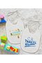 Kids Girl Designed 2-Piece White Baby Bib-1 - 2