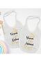 Kids Yesun Oni 2-Piece White Baby Bib with Mother and Father Design-1