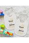 Kids Yesun Oni 2-Piece White Baby Bib with Mother and Father Design-1 - 2