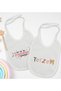 Kids Aunt Designed 2-Piece White Baby Bib-3