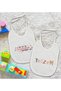 Kids Aunt Designed 2-Piece White Baby Bib-3 - 2