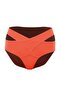 Kırmızı Cut Out Detaylı Hipster Yüksek Bel Bikini Altı TBESS20BA0184 - 6