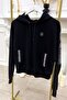 Women's Hooded Two Thread Sweatshirt with Wing Crystal Stone on the Back and Pocket - 2