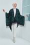 Hep Trend Women's Double Sided Fringed Shoulder Shawl Poncho - 2