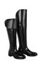 Women's Genuine Black Leather Over-The-Knee Zippered Bihter Boots 052 - 3