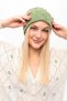 Stylish Women's Beret with Green Pearl Stone Detail