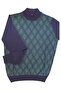 Men's Wool Knitwear Stand Collar Patterned Sweater Lacquer