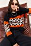 Women's Black Patterned Knitwear Sweater 20223215 - 4