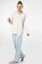 Empirme, Buttoned Collar, Oversized Pajamas, Long Sleeves, Large Mother Size Pajama Set Blue - 5