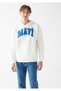 Logo Printed Hooded White Sweatshirt 067149-70057 - 2