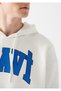 Logo Printed Hooded White Sweatshirt 067149-70057 - 5