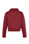 Bordo Selanik/Triko Görünümlü Fermuarlı Yaka Regular/Normal Kalıp Örme Sweatshirt TWOAW22SW0732 - 17