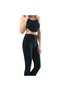 Kota Women's Long Leg Folded Lycra Sports Straight Leggings Black 4000
