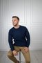 Interview O Neck Navy Blue Knitwear Sweater