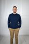 Interview O Neck Navy Blue Knitwear Sweater - 3