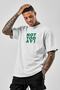 Black Front Printed Oversize T-Shirt
