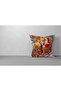 Santa Claus, New Year Patterned Red Throw Pillow Case, Merry Christmas, Christmas New Year, New Year Gift - 3