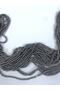 Shiny Anthracite Color String Sand Beads 1 String – Beads, Stylish Design, Women's Accessory – Beads - 4