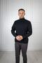 Full Turtleneck Patterned Black Knitwear Sweater